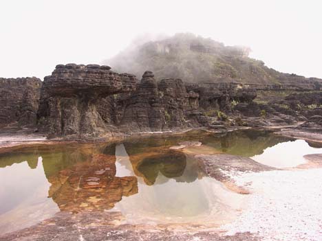 water and stones on top of roraima